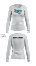 Bonney Lake Panthers Tennis 67829590 Women's Long Sleeve V-neck Shirt - 2