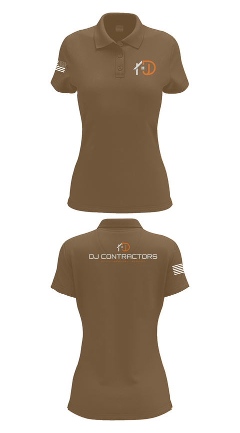 Womens Short Sleeve Performance Polo, DJ CONTRACTORS, , Teamtime, Team time, sublimation, custom sports apparel, team uniforms, spirit wear, spiritwear, sports uniforms, custom shirts, team store, custom team store, fundraiser sports, apparel fundraiser