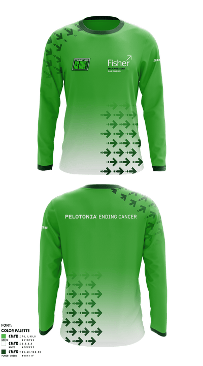 Fisher Management Partners Pelotonia Long Sleeve Performance Shirt 1