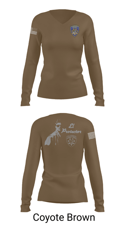 California Highway Patrol 18919595 Women's Long Sleeve V-neck Shirt - 16