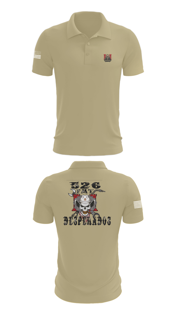 Short Sleeve Performance Polo, 526th ECC Desperados FMT, , Teamtime, Team time, sublimation, custom sports apparel, team uniforms, spirit wear, spiritwear, sports uniforms, custom shirts, team store, custom team store, fundraiser sports, apparel fundraiser