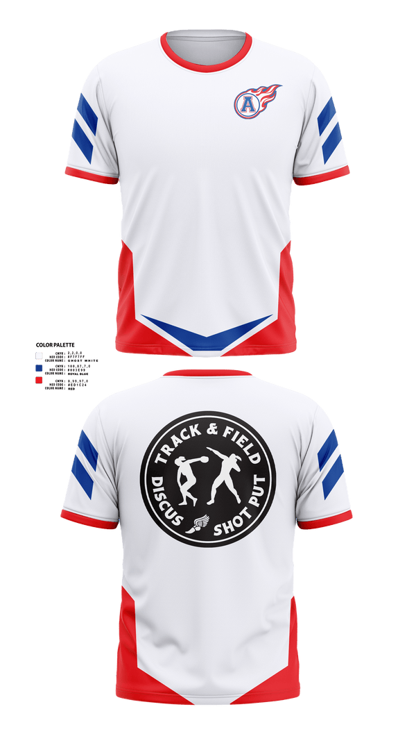 Short Sleeve Performance Shirt, Blue comets, Track & Field, Teamtime, Team time, sublimation, custom sports apparel, team uniforms, spirit wear, spiritwear, sports uniforms, custom shirts, team store, custom team store, fundraiser sports, apparel fundraiser