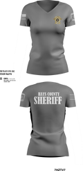 Hays County Sheriff’s Office 39669531 Women's Short Sleeve V-neck Shirt - 100