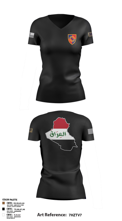 617th MP DET 12589196 Women's Short Sleeve V-neck Shirt - 6