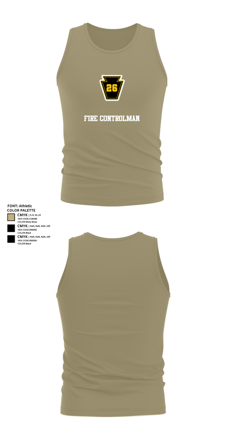 Tank Top, Fire Controlman, Navy, Teamtime, Team time, sublimation, custom sports apparel, team uniforms, spirit wear, spiritwear, sports uniforms, custom shirts, team store, custom team store, fundraiser sports, apparel fundraiser