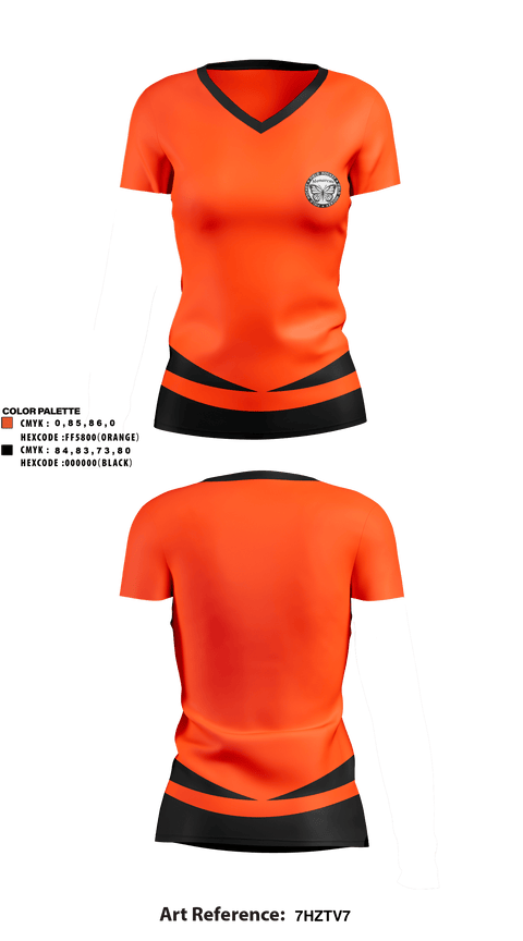 Womens Short Sleeve Vneck Shirt, Monarcas, Field Hockey, Teamtime, Team time, sublimation, custom sports apparel, team uniforms, spirit wear, spiritwear, sports uniforms, custom shirts, team store, custom team store, fundraiser sports, apparel fundraiser