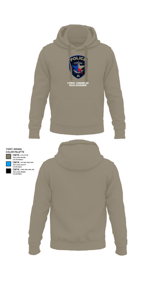 Hoodie, Cypress- Fairbanks ISD Police Department, Police, Teamtime, Team time, sublimation, custom sports apparel, team uniforms, spirit wear, spiritwear, sports uniforms, custom shirts, team store, custom team store, fundraiser sports, apparel fundraiser