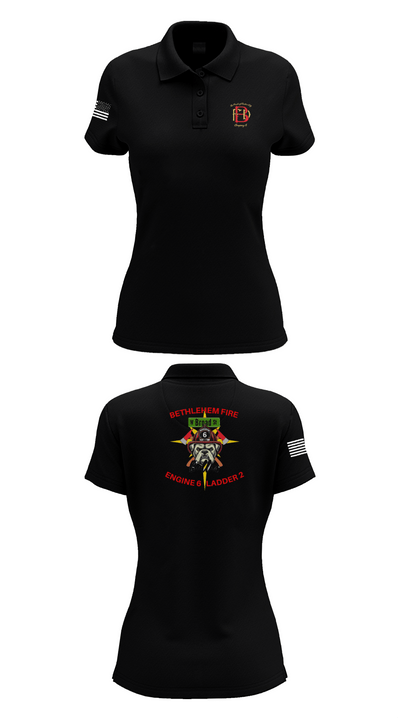 Bethlehem Fire Department E6/L2 76830300 Women's Short Sleeve Performance Polo  - 35
