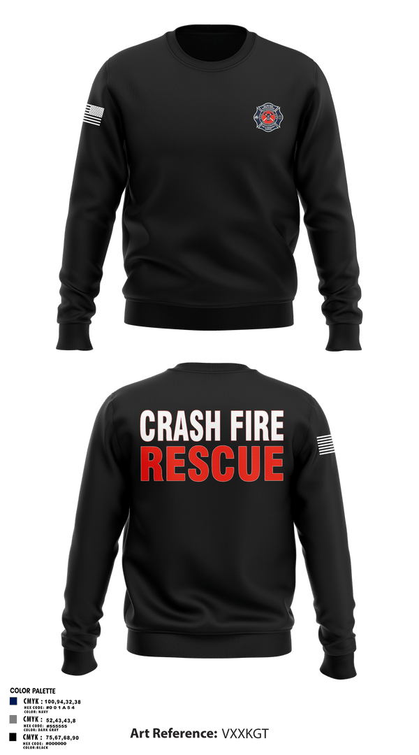 Crew Neck Sweatshirt, ISA Air base Fire Dept., Fire Department, Teamtime, Team time, sublimation, custom sports apparel, team uniforms, spirit wear, spiritwear, sports uniforms, custom shirts, team store, custom team store, fundraiser sports, apparel fundraiser