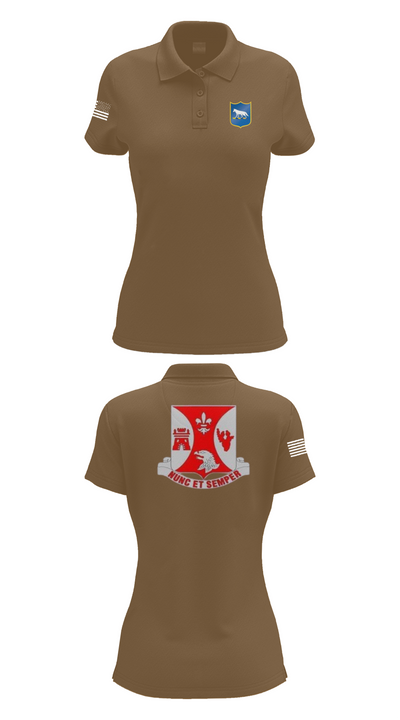 2/196th RTI 78936659 Women's Short Sleeve Performance Polo  - 14