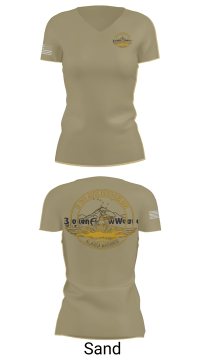 E Co 4th Recon BN 66844885 Women's Short Sleeve V-neck Shirt - 88