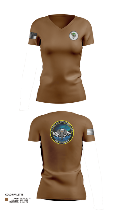 1SFG(A) 3rd BN BSC 68402160 Women's Short Sleeve V-neck Shirt - 3