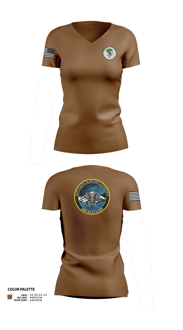 Womens Short Sleeve Vneck Shirt, , Army, Teamtime, Team time, sublimation, custom sports apparel, team uniforms, spirit wear, spiritwear, sports uniforms, custom shirts, team store, custom team store, fundraiser sports, apparel fundraiser