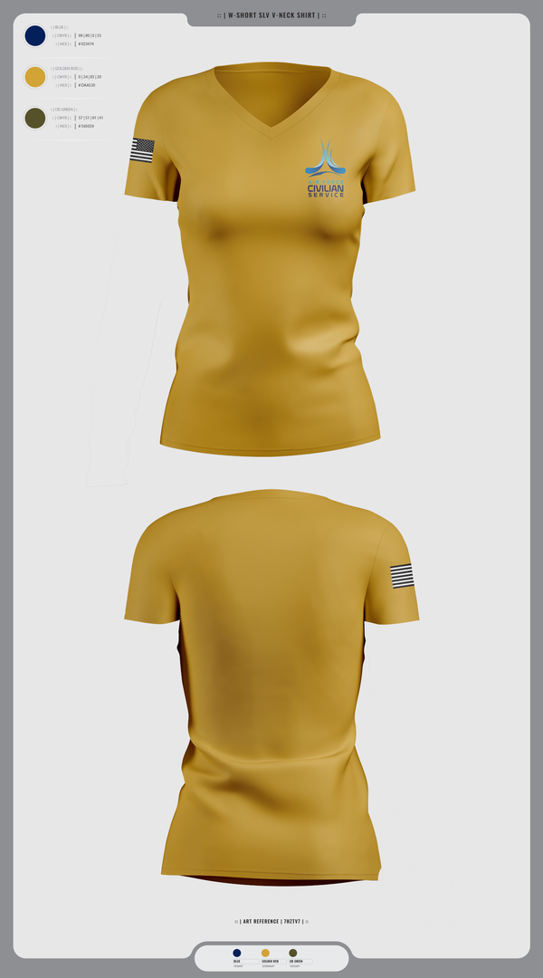 Womens Short Sleeve Vneck Shirt, 9th Civil Engineer Squadron, , Teamtime, Team time, sublimation, custom sports apparel, team uniforms, spirit wear, spiritwear, sports uniforms, custom shirts, team store, custom team store, fundraiser sports, apparel fundraiser