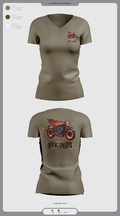 Vikings 57456431 Women's Short Sleeve V-neck Shirt - 1