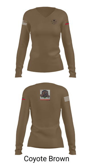 Womens Long Sleeve Vneck Shirt, 1106th TASMG, , Teamtime, Team time, sublimation, custom sports apparel, team uniforms, spirit wear, spiritwear, sports uniforms, custom shirts, team store, custom team store, fundraiser sports, apparel fundraiser