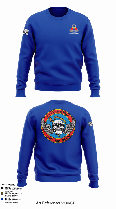 A Co, 2-13th Aviation Regiment 86069312 Crew Neck Sweatshirt - 15