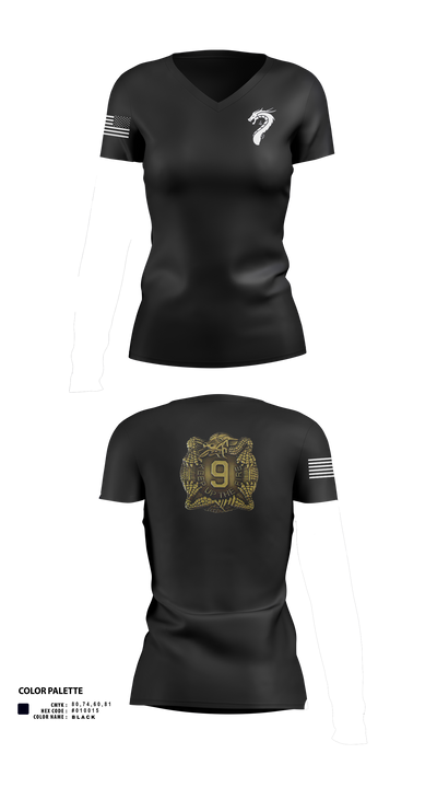 4-9 Infantry 4/2SBCT 54711564 Women's Short Sleeve V-neck Shirt - 3