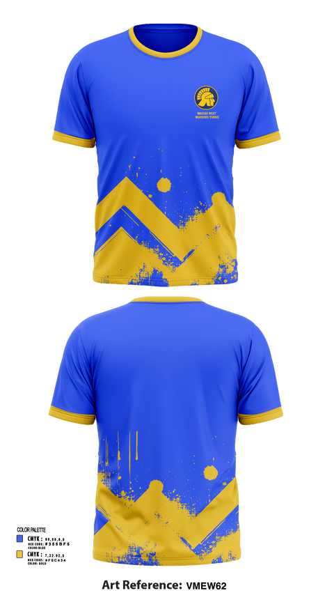 Short Sleeve Performance Shirt, Wausau West Warriors Tennis, Tennis, Teamtime, Team time, sublimation, custom sports apparel, team uniforms, spirit wear, spiritwear, sports uniforms, custom shirts, team store, custom team store, fundraiser sports, apparel fundraiser