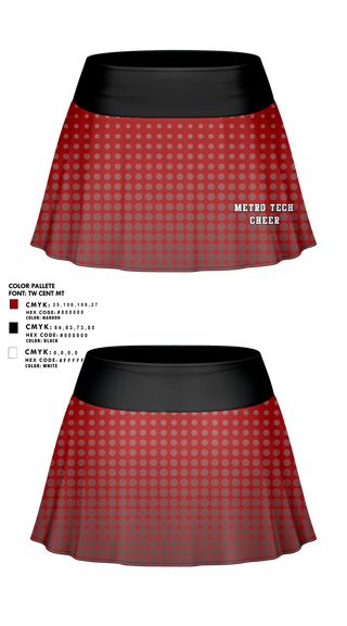 Skort, Metro Tech Cheer, Cheer, Teamtime, Team time, sublimation, custom sports apparel, team uniforms, spirit wear, spiritwear, sports uniforms, custom shirts, team store, custom team store, fundraiser sports, apparel fundraiser