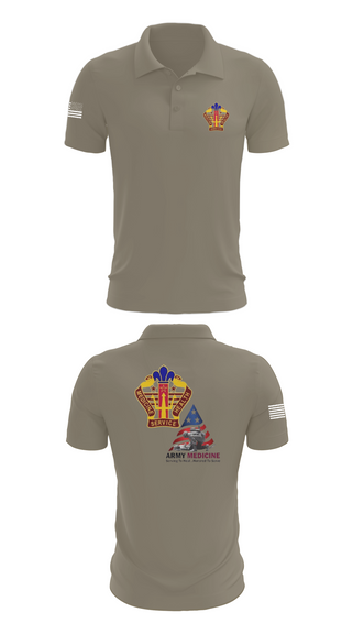 Short Sleeve Performance Polo, USA MEDDAC KAHC, Army, Teamtime, Team time, sublimation, custom sports apparel, team uniforms, spirit wear, spiritwear, sports uniforms, custom shirts, team store, custom team store, fundraiser sports, apparel fundraiser