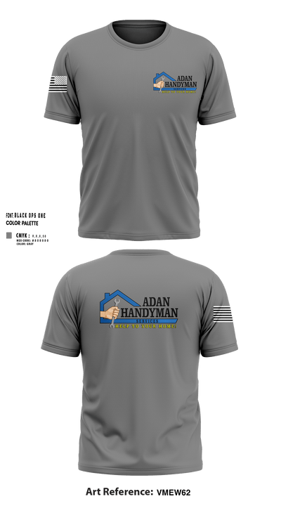 Adan Handyman Services 13661285 Short Sleeve Performance Shirt - 27