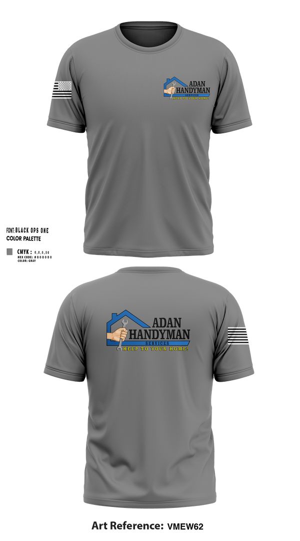 Short Sleeve Performance Shirt, Adan Handyman Services, , Teamtime, Team time, sublimation, custom sports apparel, team uniforms, spirit wear, spiritwear, sports uniforms, custom shirts, team store, custom team store, fundraiser sports, apparel fundraiser