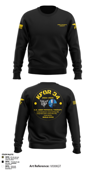 Crew Neck Sweatshirt, KFOR34 Physical Therapy, Army, Teamtime, Team time, sublimation, custom sports apparel, team uniforms, spirit wear, spiritwear, sports uniforms, custom shirts, team store, custom team store, fundraiser sports, apparel fundraiser