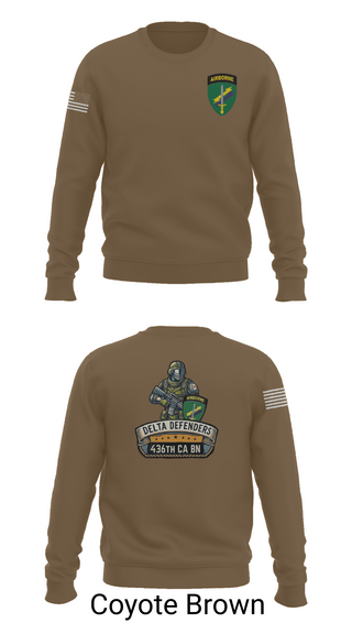 Crew Neck Sweatshirt, D Co 436th CA BN, , Teamtime, Team time, sublimation, custom sports apparel, team uniforms, spirit wear, spiritwear, sports uniforms, custom shirts, team store, custom team store, fundraiser sports, apparel fundraiser