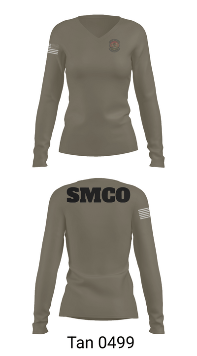 SMCO 97936482 Women's Long Sleeve V-neck Shirt - 77