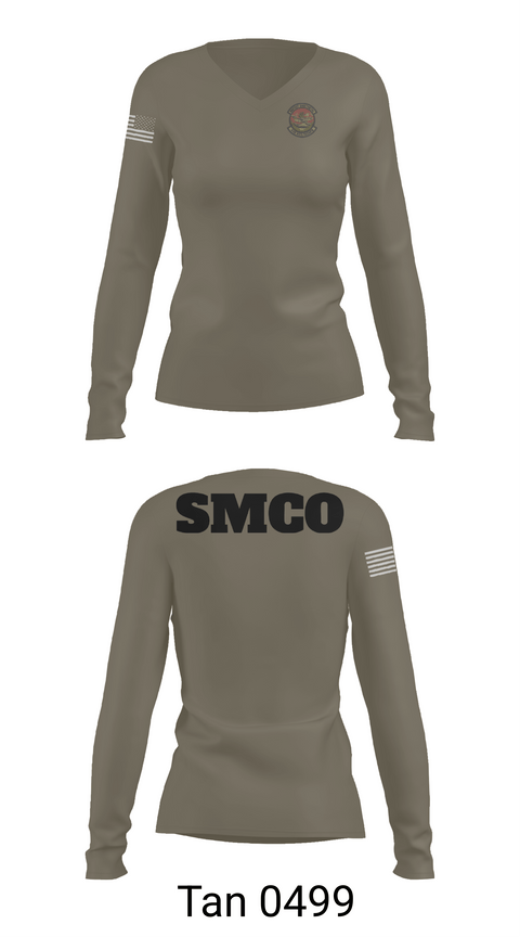 Womens Long Sleeve Vneck Shirt, SMCO, , Teamtime, Team time, sublimation, custom sports apparel, team uniforms, spirit wear, spiritwear, sports uniforms, custom shirts, team store, custom team store, fundraiser sports, apparel fundraiser