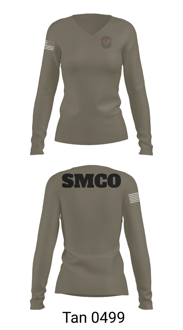 Womens Long Sleeve Vneck Shirt, SMCO, , Teamtime, Team time, sublimation, custom sports apparel, team uniforms, spirit wear, spiritwear, sports uniforms, custom shirts, team store, custom team store, fundraiser sports, apparel fundraiser