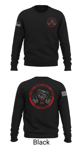 Crew Neck Sweatshirt, 41st CEC-A, Army, Teamtime, Team time, sublimation, custom sports apparel, team uniforms, spirit wear, spiritwear, sports uniforms, custom shirts, team store, custom team store, fundraiser sports, apparel fundraiser