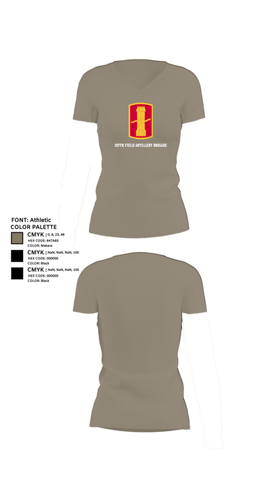 197th field artillery brigade 46187100 Women's Short Sleeve V-neck Shirt - 61