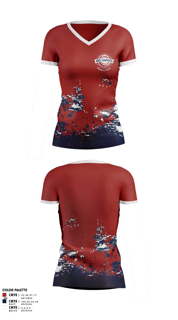 Womens Short Sleeve Vneck Shirt, BASIS DC, Track & Field, Teamtime, Team time, sublimation, custom sports apparel, team uniforms, spirit wear, spiritwear, sports uniforms, custom shirts, team store, custom team store, fundraiser sports, apparel fundraiser