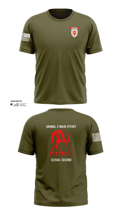 1/7 animal 19905482 Short Sleeve Performance Shirt - 1