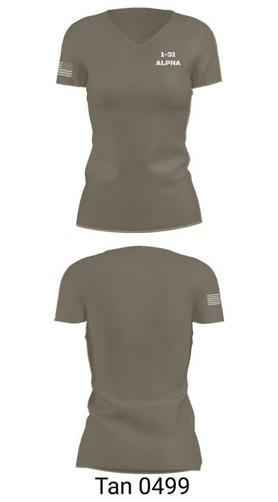 1-31 ALPHA 58209516 Women's Short Sleeve V-neck Shirt - 68
