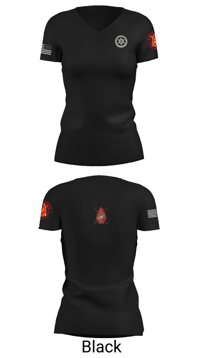 Wpns 1/8 Mortars 40720351 Women's Short Sleeve V-neck Shirt - 28