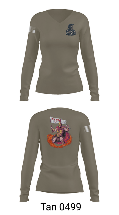 2-2SBCT 82713224 Women's Long Sleeve V-neck Shirt - 77