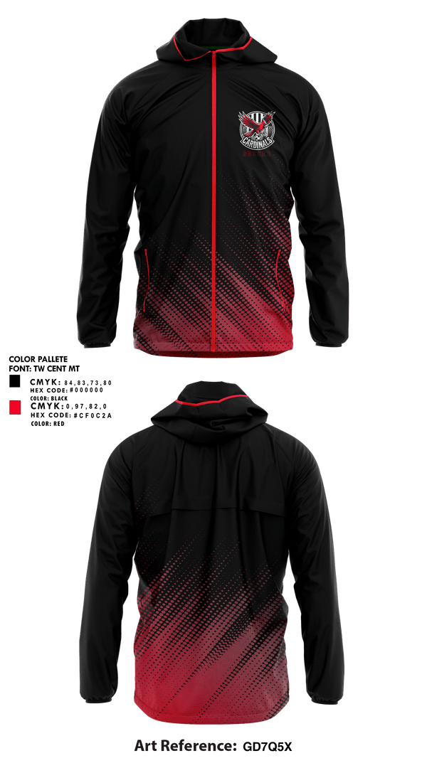 Windbreaker, Cardinals Soccer, Men's Soccer, Teamtime, Team time, sublimation, custom sports apparel, team uniforms, spirit wear, spiritwear, sports uniforms, custom shirts, team store, custom team store, fundraiser sports, apparel fundraiser