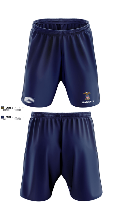 US Naval Sea Cadets Shark Division 57906218 Athletic Shorts With Pockets - 4
