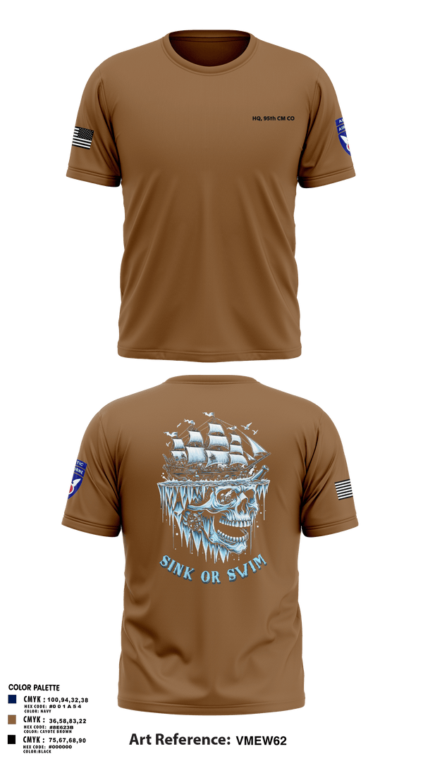 Old School Cotton Feel Shirt, HQ, 95th CM CO, Army, Teamtime, Team time, sublimation, custom sports apparel, team uniforms, spirit wear, spiritwear, sports uniforms, custom shirts, team store, custom team store, fundraiser sports, apparel fundraiser