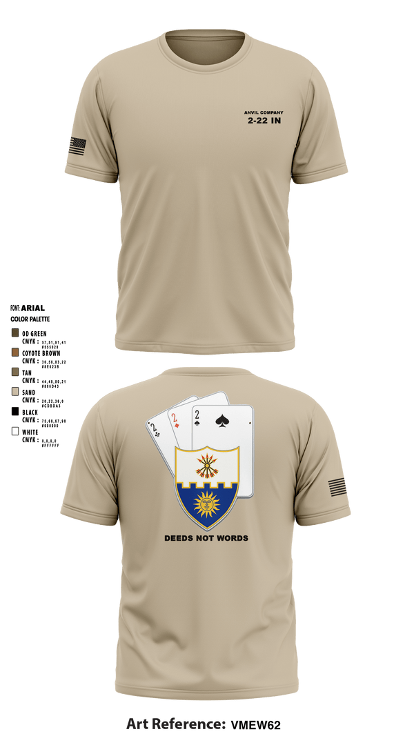Short Sleeve Performance Shirt, Anvil company, 2-22 Infantry, Army, Teamtime, Team time, sublimation, custom sports apparel, team uniforms, spirit wear, spiritwear, sports uniforms, custom shirts, team store, custom team store, fundraiser sports, apparel fundraiser