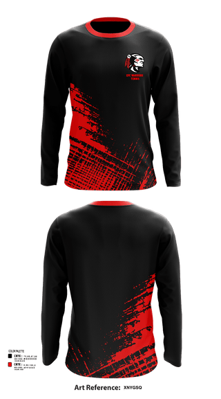 Long Sleeve Performance Shirt, EPC Warriors Tennis, Tennis, Teamtime, Team time, sublimation, custom sports apparel, team uniforms, spirit wear, spiritwear, sports uniforms, custom shirts, team store, custom team store, fundraiser sports, apparel fundraiser