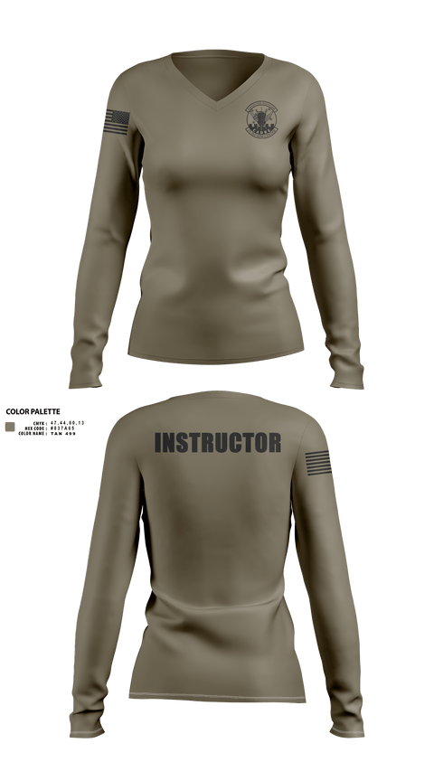 Womens Long Sleeve Vneck Shirt, 19 AW WAR Center, Air Force, Teamtime, Team time, sublimation, custom sports apparel, team uniforms, spirit wear, spiritwear, sports uniforms, custom shirts, team store, custom team store, fundraiser sports, apparel fundraiser