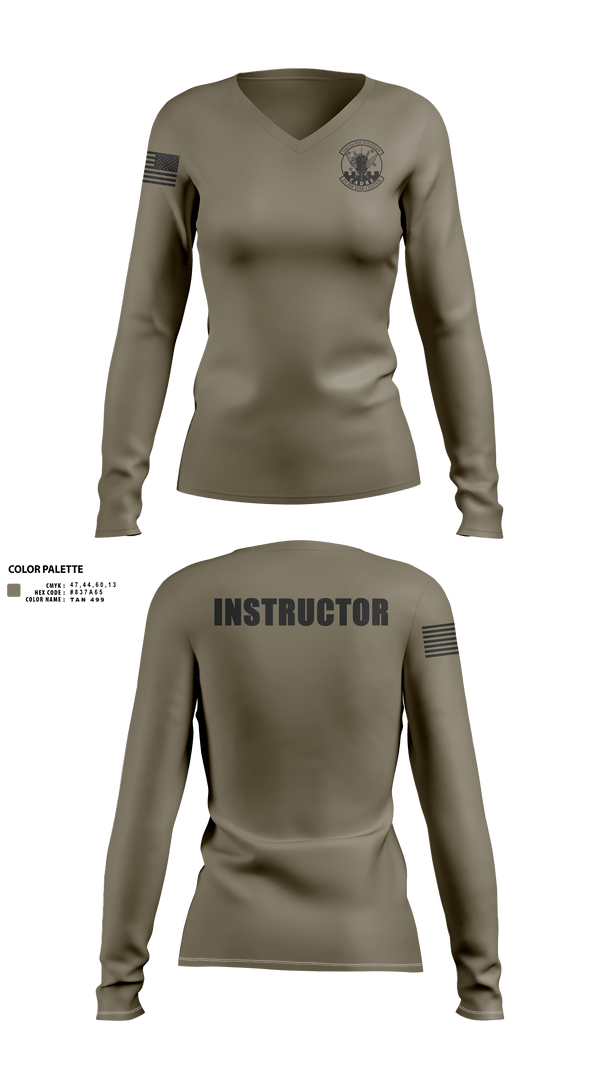 Womens Long Sleeve Vneck Shirt, 19 AW WAR Center, Air Force, Teamtime, Team time, sublimation, custom sports apparel, team uniforms, spirit wear, spiritwear, sports uniforms, custom shirts, team store, custom team store, fundraiser sports, apparel fundraiser