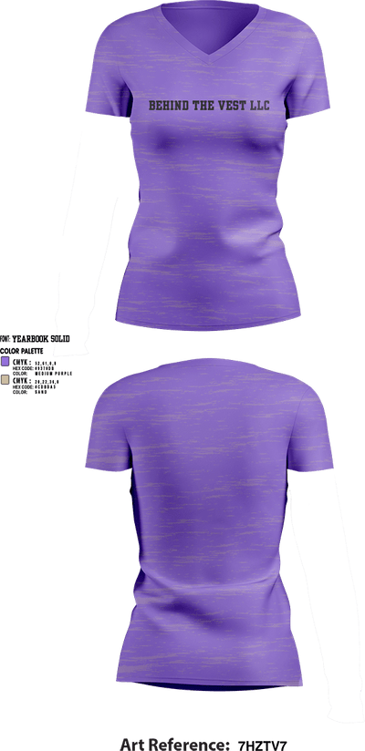 Behind The Vest LLC 3023671 Women's Short Sleeve V-neck Shirt - 1