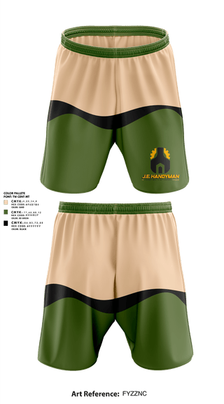 Athletic Shorts With Pockets, J.E. Handyman, LLC, , Teamtime, Team time, sublimation, custom sports apparel, team uniforms, spirit wear, spiritwear, sports uniforms, custom shirts, team store, custom team store, fundraiser sports, apparel fundraiser