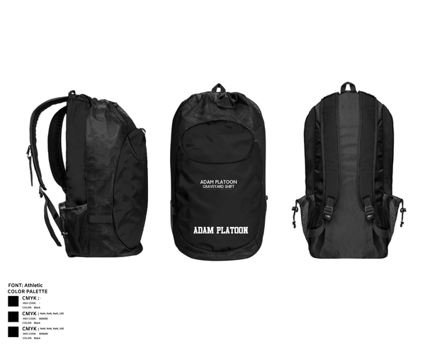 Gear Bag, Adam Platoon, , Teamtime, Team time, sublimation, custom sports apparel, team uniforms, spirit wear, spiritwear, sports uniforms, custom shirts, team store, custom team store, fundraiser sports, apparel fundraiser