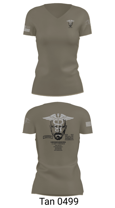 Heisenberg’s 61989625 Women's Short Sleeve V-neck Shirt - 68